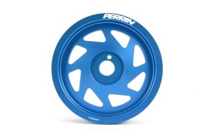 Subaru FXT Crank Pulley - Perrin Performance - Lightened - Blue - `14-`18